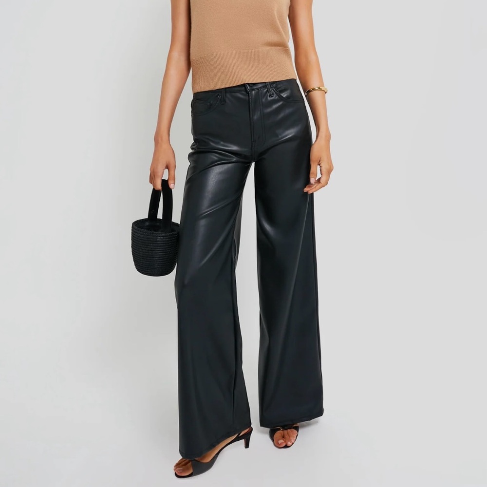 MOTHER Black Faux Leather The Undercover